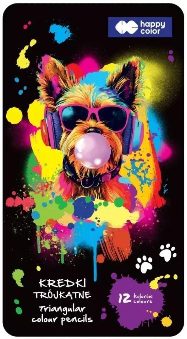 Kredki drewniane trójkątne 12 kolorów