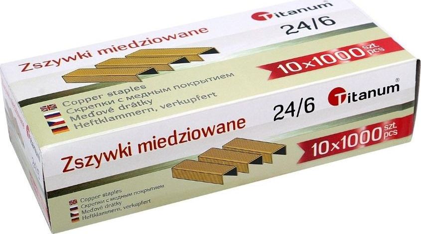 Titanum Zszywki miedziowane 24/6 1000szt.