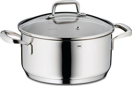 Kela Garnek niski z pokrywką Kela Flavoria, stal nierdzewna/szkło, 2,4 l, śred. 20 x 10 cm