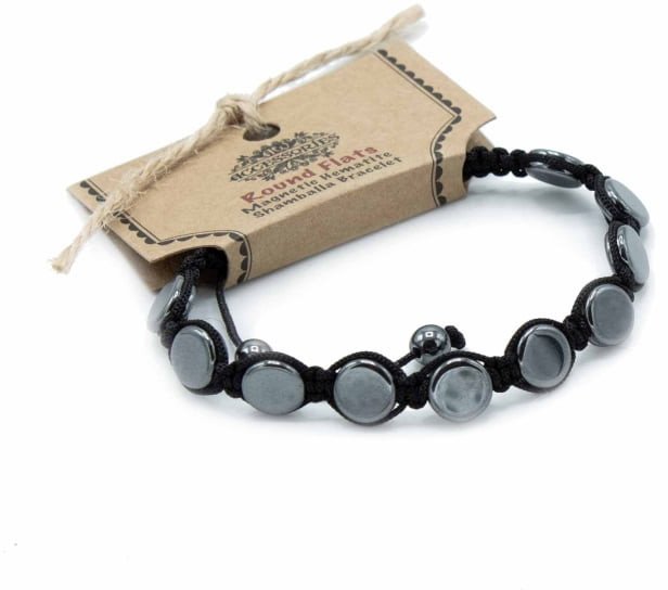 Bransoletka magnetyczna z Hematytu - Płaskie Koła