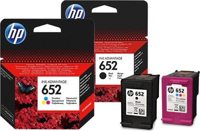 Tusz HP Zestaw tuszy 652 Czarny + Kolor F6V25AE i F6V24AE
