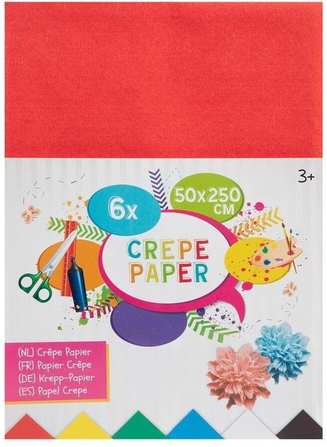 Papier krepowany 50x250 cm 6 arkuszy