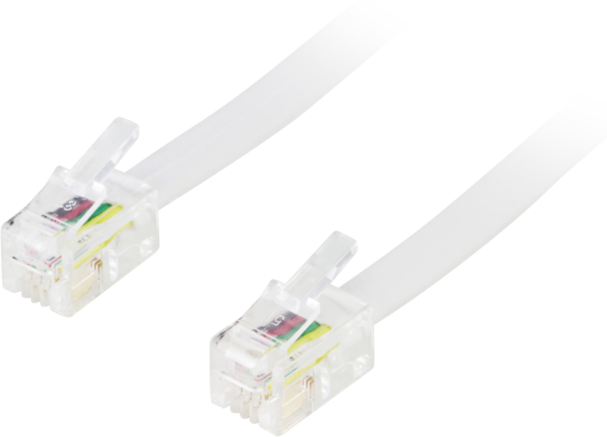 Modular cable 4P4C(RJ9/RJ10/RJ22) 1.5m, white