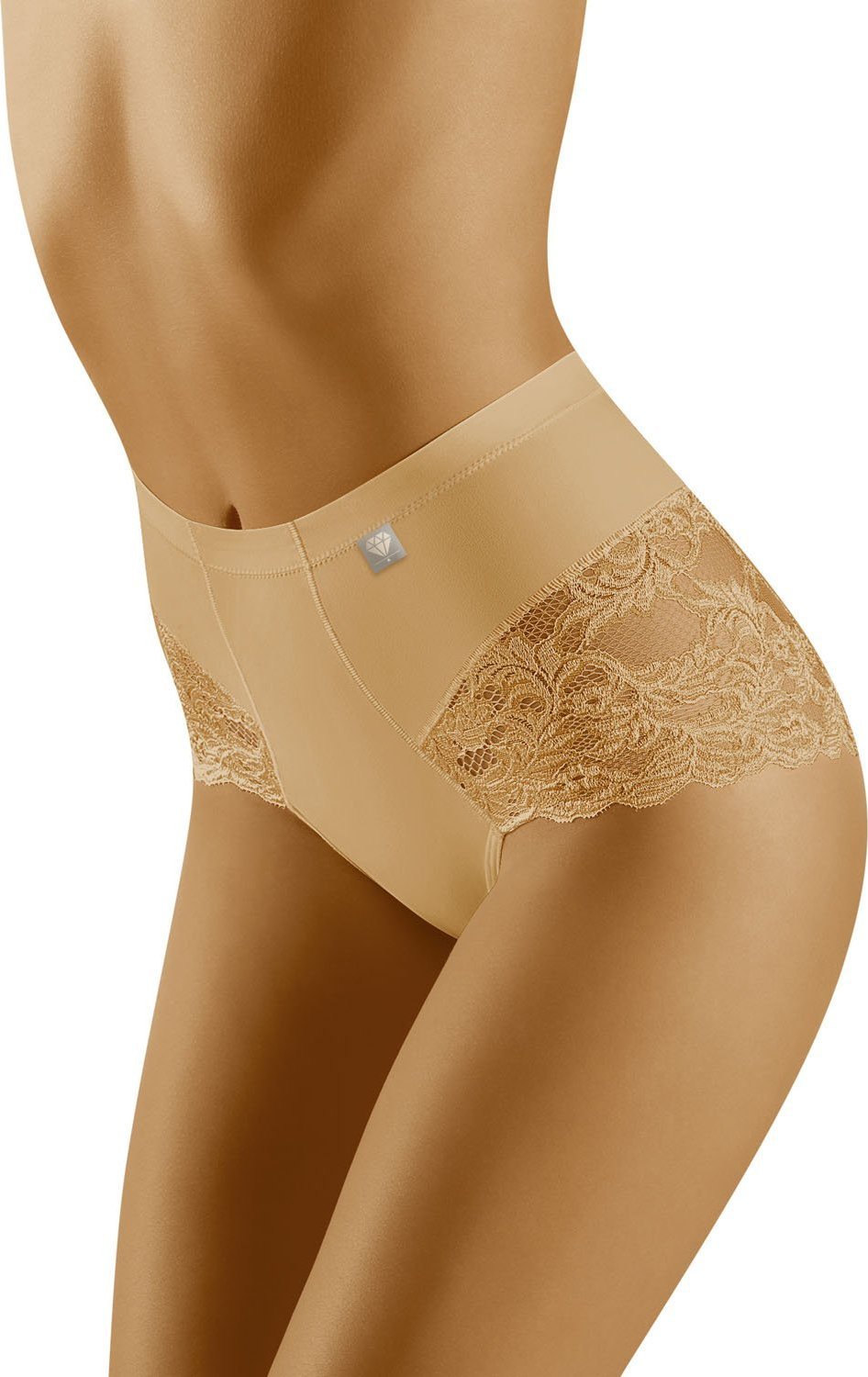 Wolbar Wol-Bar Diamond 3506 beżowy L Majtki wysokie figi