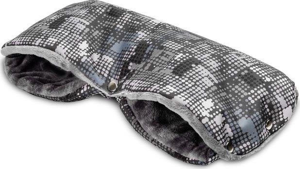 Sensillo Mufka do wózka minky Sensillo Olaf grafitowy w kropki