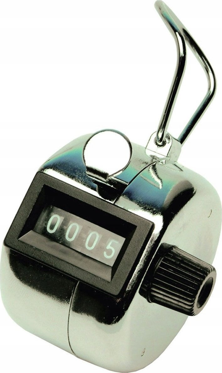 Q-Connect Licznik mechaniczny Q-CONNECT, klliker, ręczny, chrome, srebrny