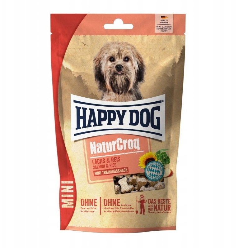 NaturCroq Mini Snack Lachs, przysmak, dla psów, łosoś i ryż, 100g