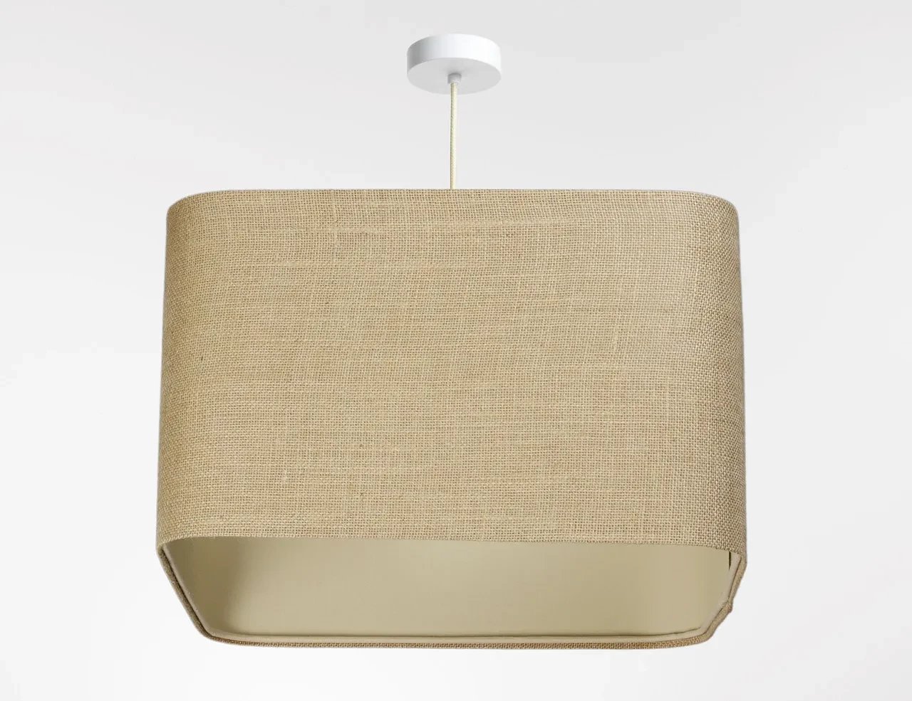 Lampa wisząca KWADRO LEN 012-40w25 jutowa/beżowa BPS KONCEPT