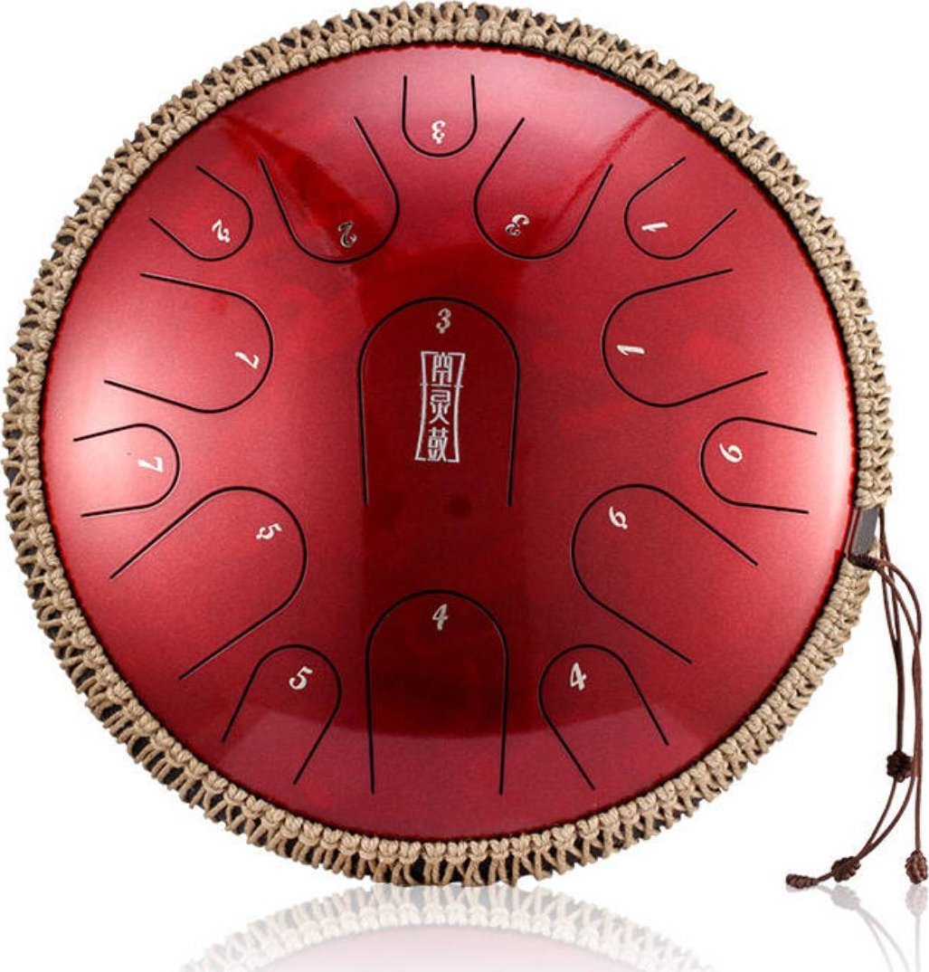 HLURU HLURU TBP15-14 Jewel Red Tongue drum 14" 15 ton