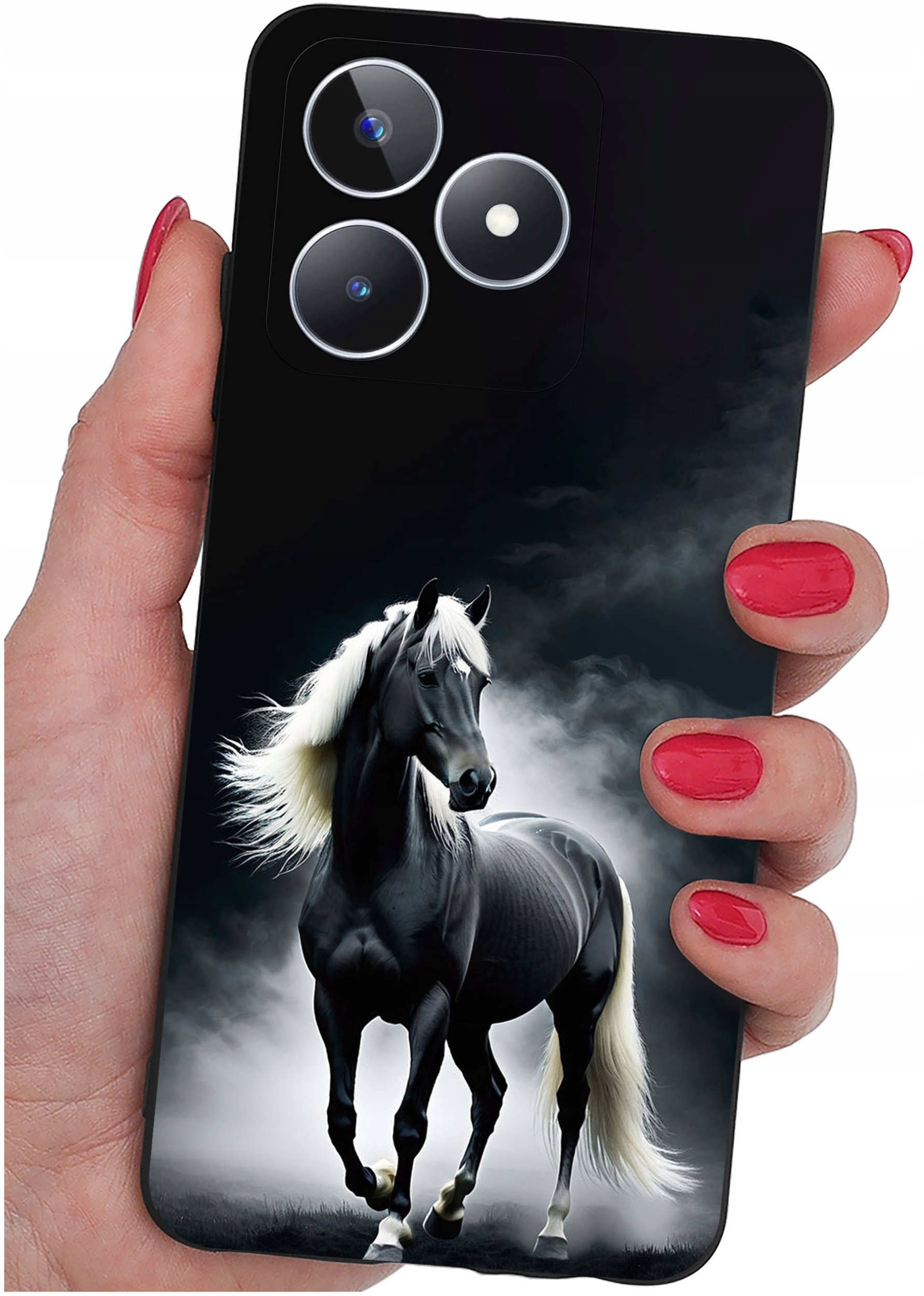 ETUI do Realme C51| C53 WZORY |SILIKONOWE MATT CASE + SZKŁO 9H