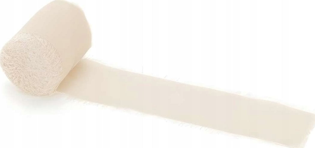 Party Deco Wst±żka szyfonowa jasny beż 40mm/5m 3szt