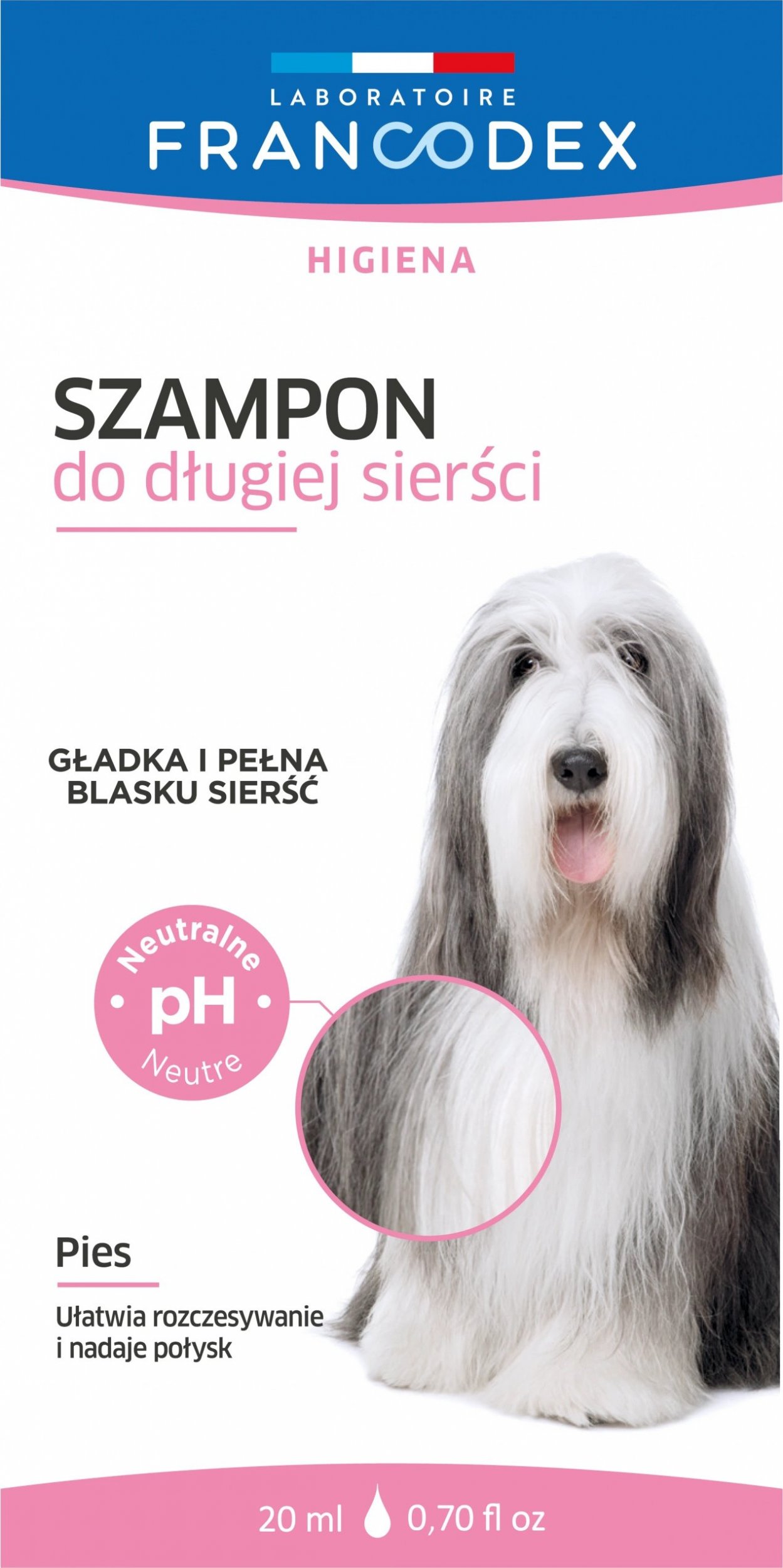 Francodex Szampon dla psów do długiej sierści saszetka 20 ml