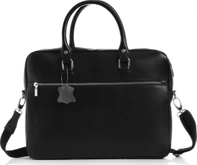 CZARNA SKÓRZANA TORBA NA LAPTOP SOLOME BROOK