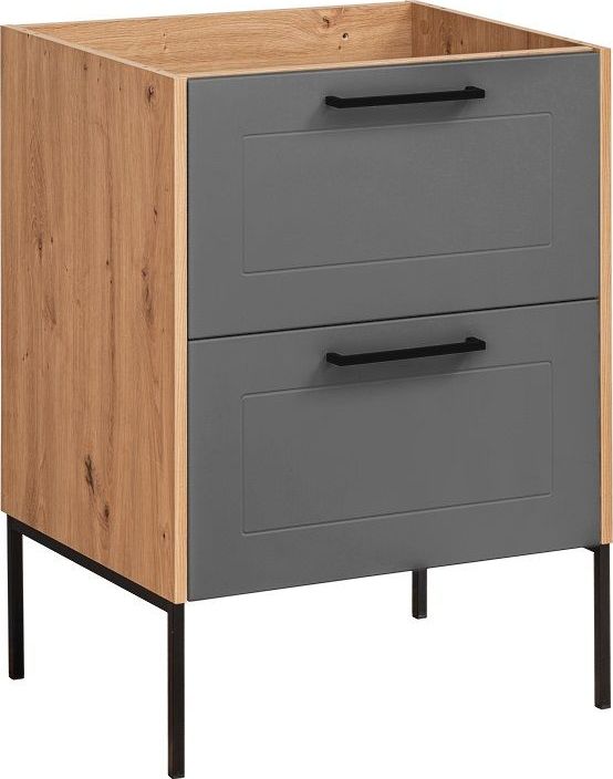 Comad Szafka pod umywalkę MODUO / MADERA GREY 820 grafitowa/dąb 60 stojąca i wisząca COMAD