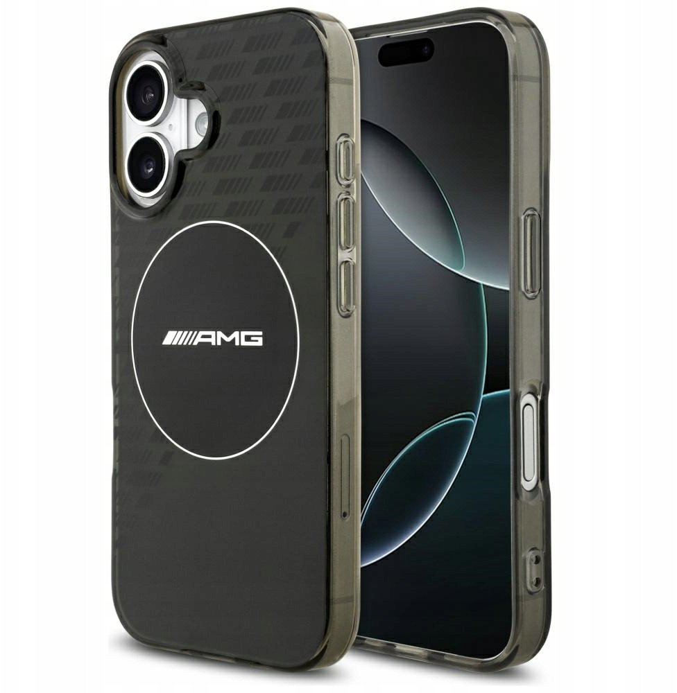 AMG Double Layer Transparent Smocked MagSafe Case for iPhone 17 Black