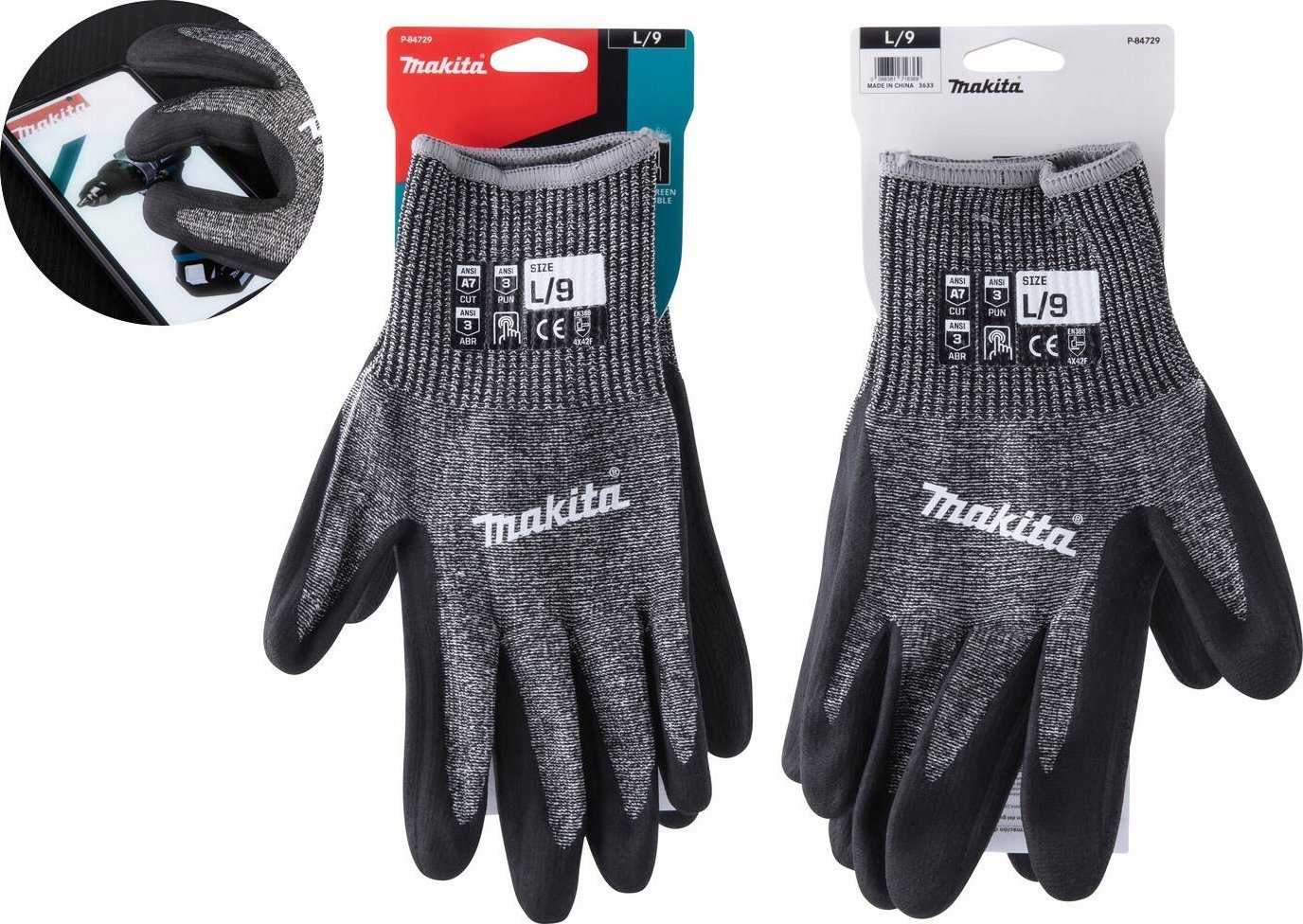 Cut-resistant work gloves MAKITA P-84729 L / 9