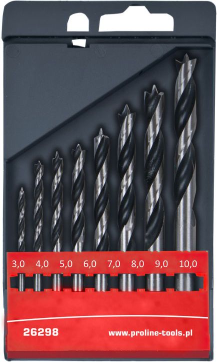 Wiertło Pro-Line do drewna kręte walcowe 4 5 6 10 8mm zestaw (26295)