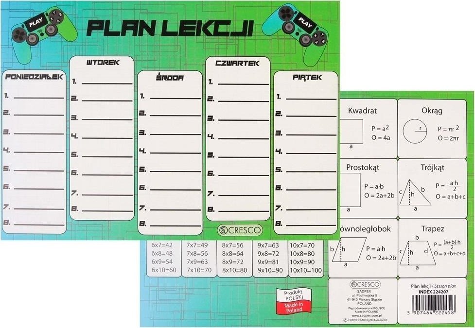 Plan lekcji A5 Pad (25szt)