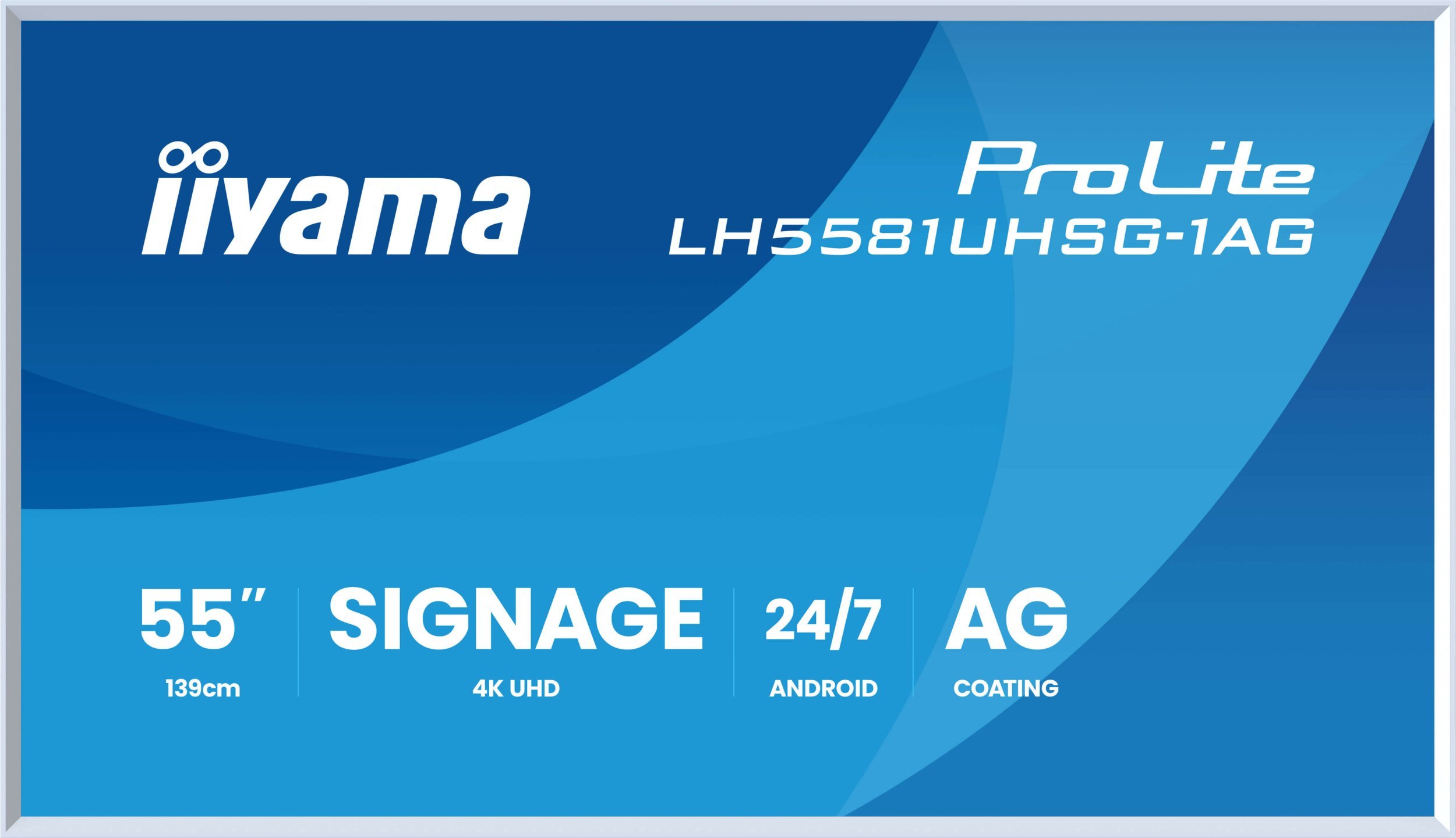 IIYAMA LH6581UHSG-1AG 165,1cm 65Zoll Gallery Line removable frame 3840x2160 UHD VA ELED 2xHDMI 1xUSB-C 2xUSB 2.0 Android 14