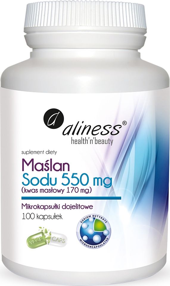 MEDICALINE Aliness, Maślan Sodu 550mg, 100, kapsułek vege