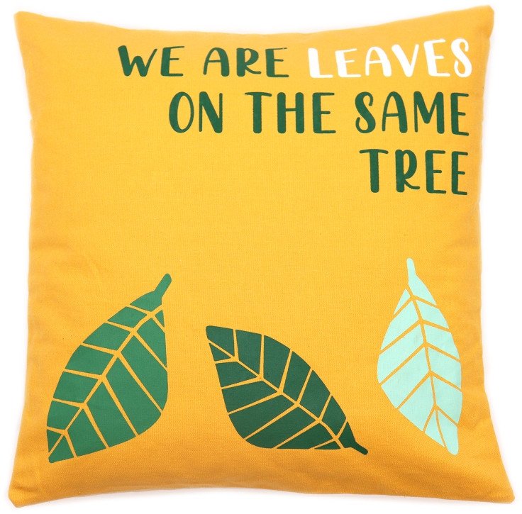 Poszewka Bawełniana z Nadrukiem - Yellow