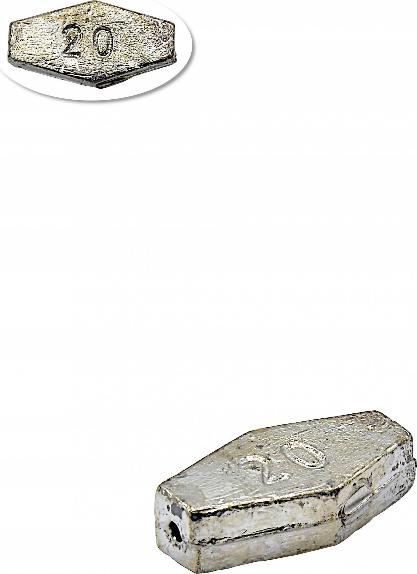 Assan OŁÓW CIĘŻAREK PRZELOTOWY PŁASKI GRUNTOWY 20 g PL