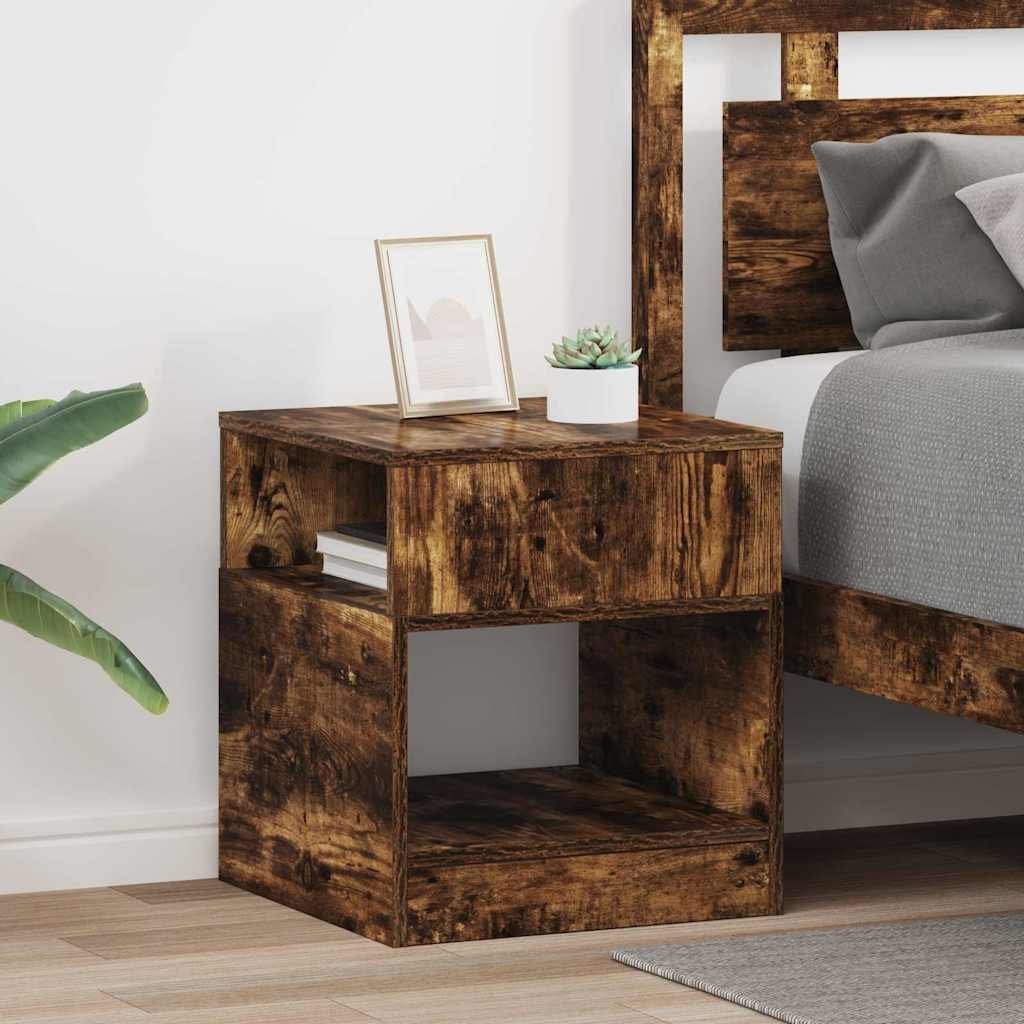 vidaXL Stolik końcowy 2 pcs Dąb wędzony 40,5 x 40 x 45 cm