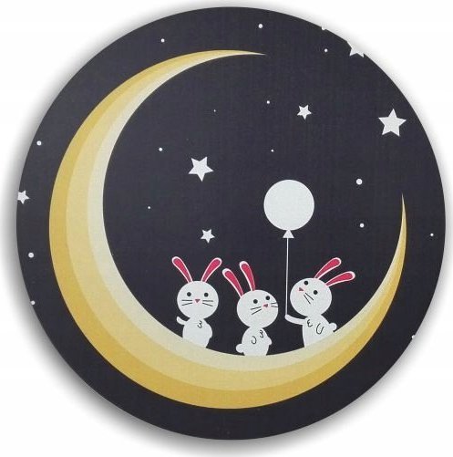 naSciane Lampka nocna KSIĘŻYC Z KRÓLICZKAMI, balon, chmurka