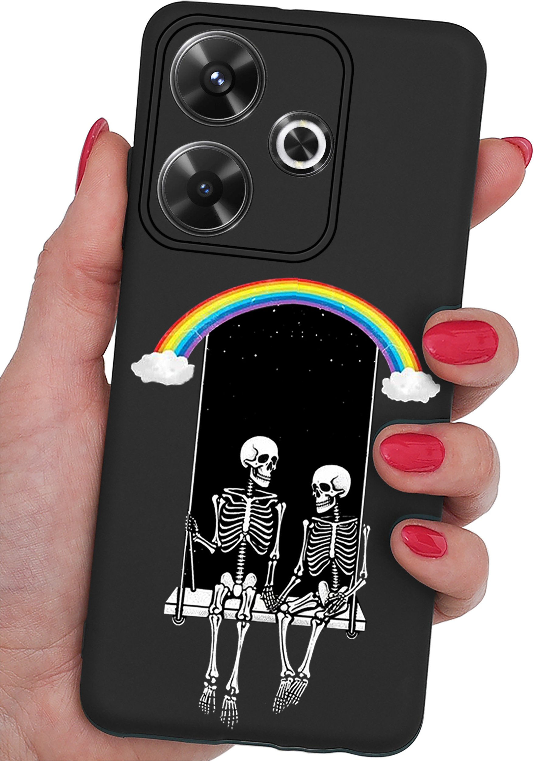 Etui do Xiaomi Redmi 13 4G WZORY |SILIKONOWE MATT CASE + SZKŁO 9H