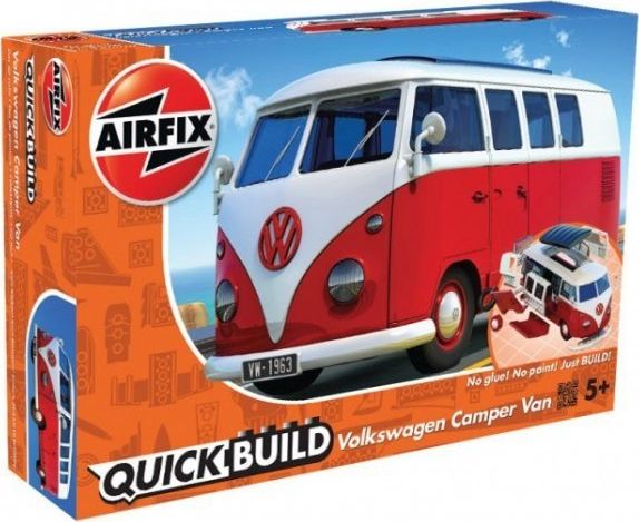 Airfix Model plastikowy QUICKBUILD VW Camper Van czerwony