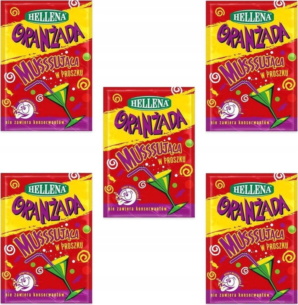 Hellena Oranżada w proszku czerwona 18g x 5 sztuk