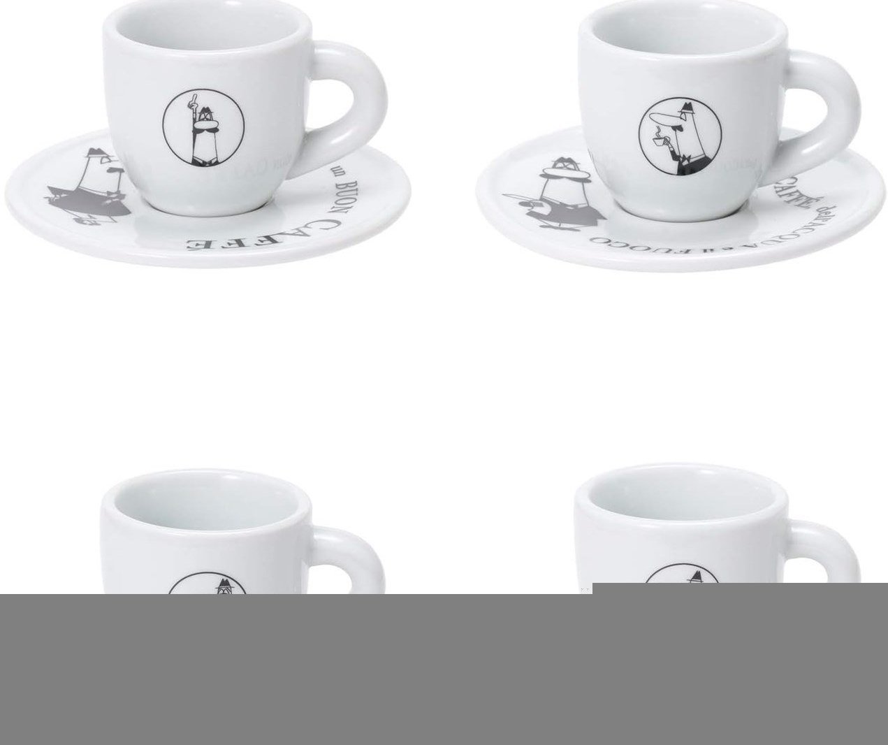 Bialetti Bialetti - Carousel - Zestaw 4 filiżanek z podstawką