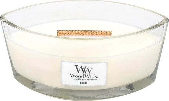 WoodWick świeca zapachowa Linen Elipsa 453,6g (76135E)