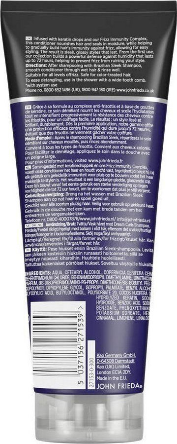 JOHN FRIEDA_Frizz-Ease Brazilian Sleek Frizz Immunity Conditioner odżywka do włosów 250ml
