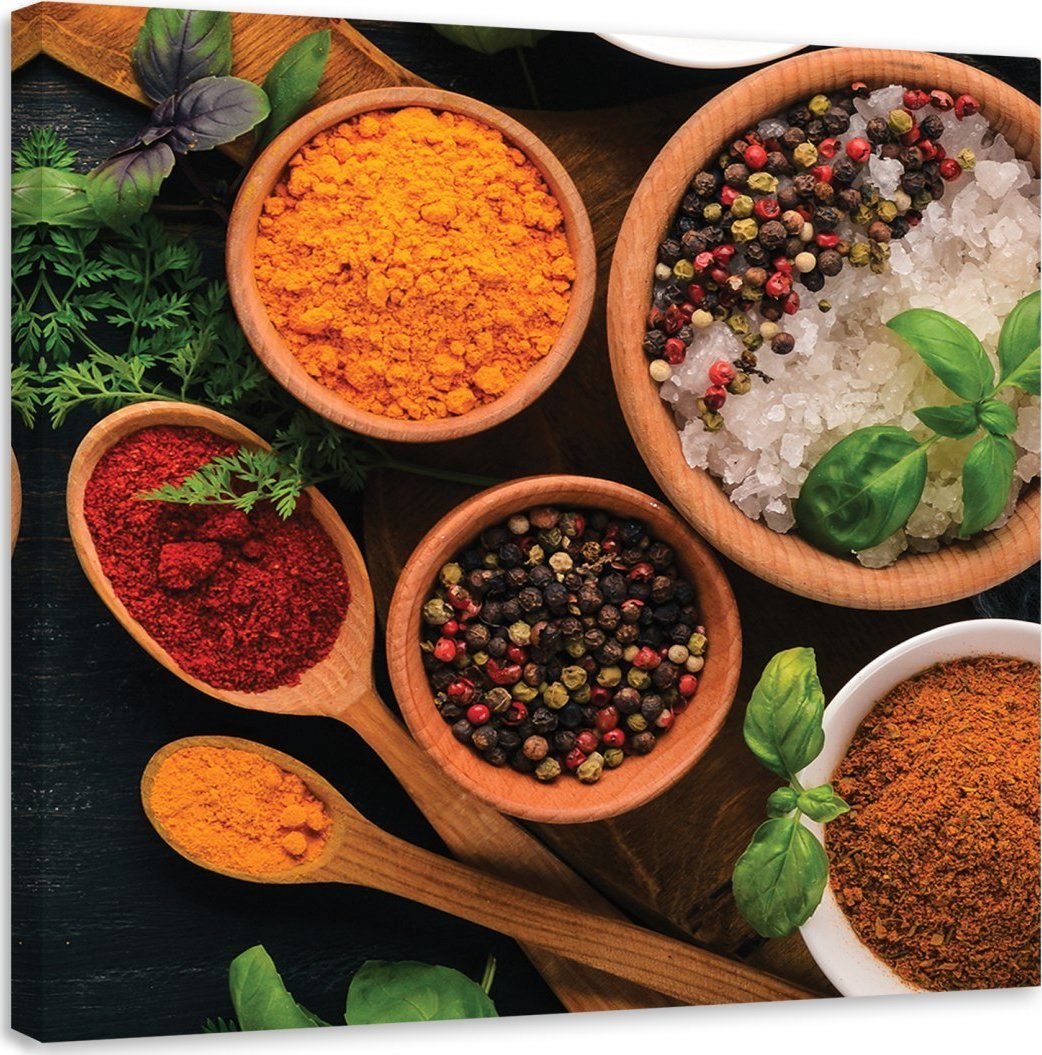 Feeby Obraz na płótnie, Przyprawy kuchenne - 50x50