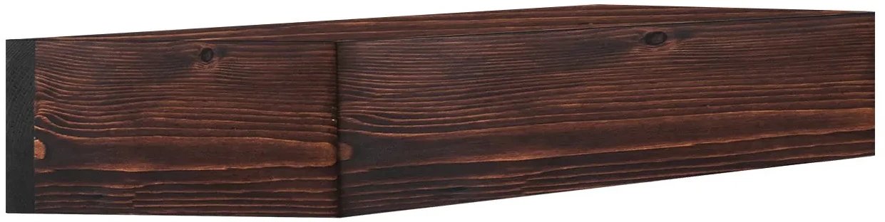 Półka na Kominek 121 cm Drewniana Sosnowa Wisząca do Salonu Brązowa