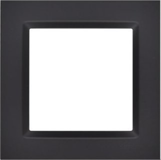 Kontakt-Simon Ramka 1-krotna - uniwersalna poziom i pion, czarny mat, SIMON10