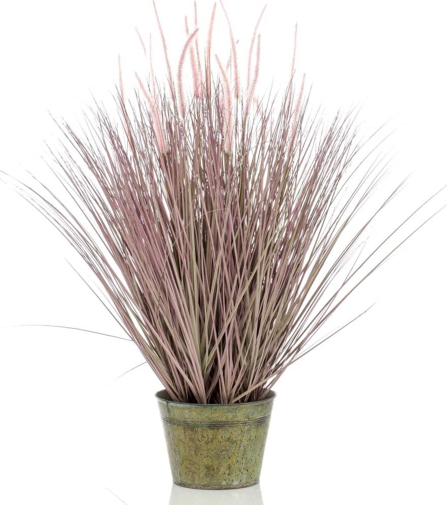 Emerald Emerald Sztuczna trawa ozdobna rozplenica, 99 cm, w cynkowej doniczce