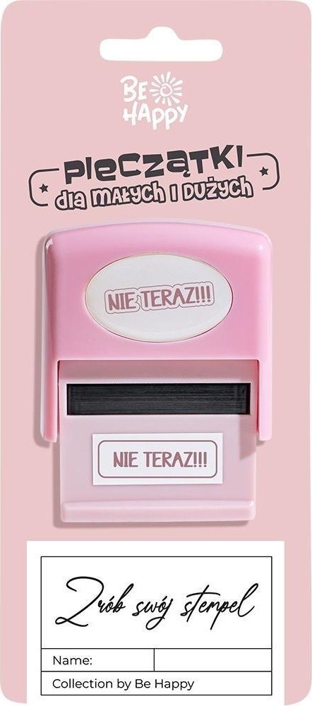 Pieczątka z napisem Nie teraz!!!