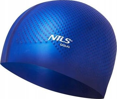 Nils Extreme NQC JEDNOKOLOROWY CIEMNONIEBIESKI CZEPEK SILIKONOWY DOTS NILS AQUA