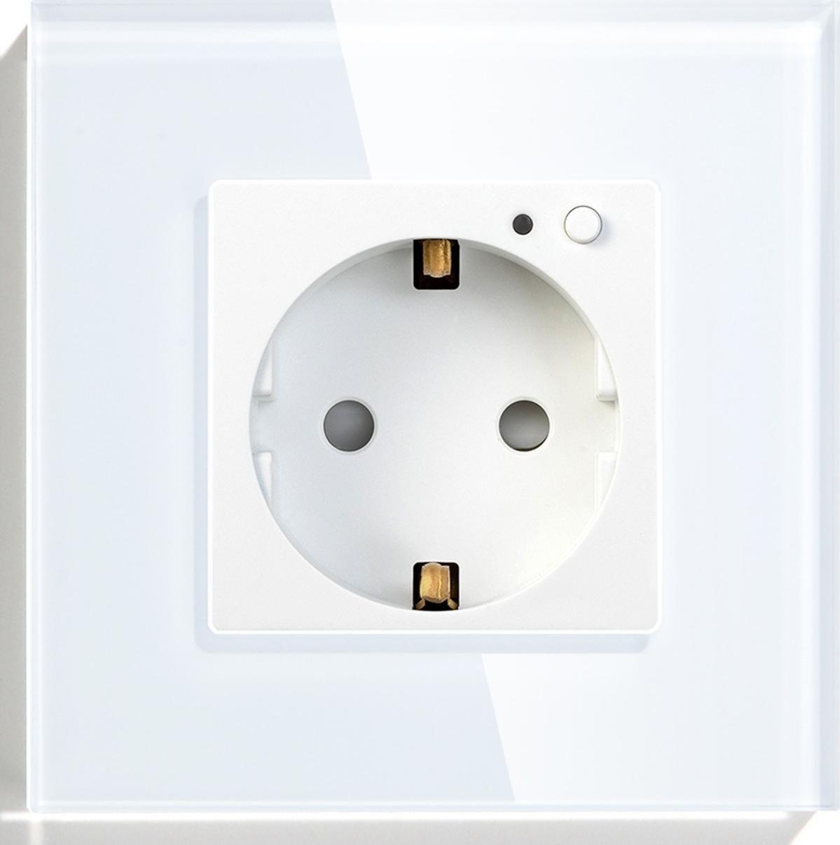 RTX Gniazdko Zigbee Tuya Smart +Ramka Szkło RTX Białe