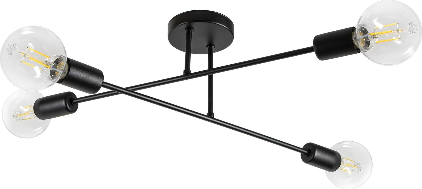 Lampa wisząca Orno SOLO 4P E27, lampa wisząca, max. 4x60W, czarna