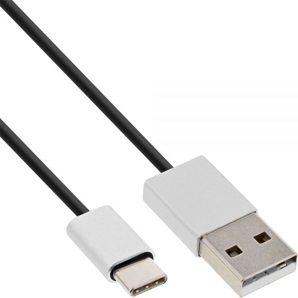 Kabel USB InLine USB-A - USB-C 1.5 m Czarny (35834)