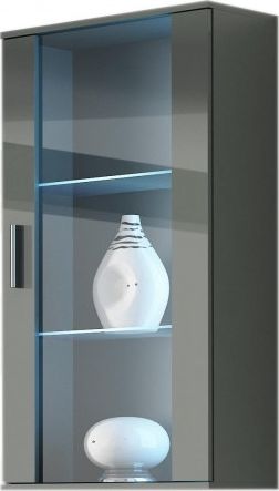 Cama Meble Witryna wisząca SOHO szary/ szary połysk