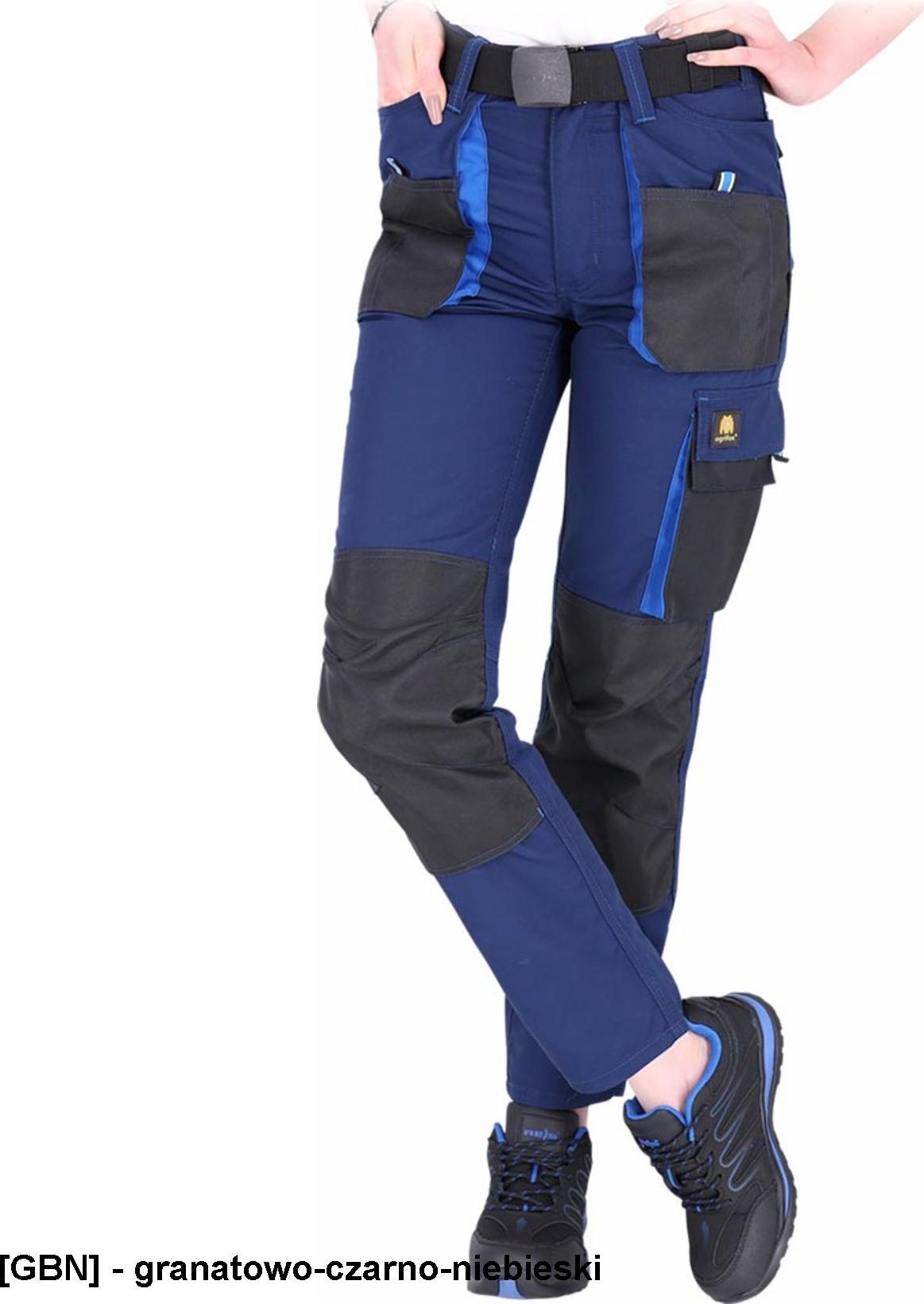 R.E.I.S. OX-FIO-T - Spodnie ochronne do pasa FIO, damskie - granatowo-czarno-niebieski 36