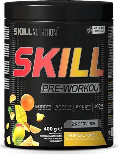 Applied Nutrition Skill Nutrition - Skill Pre-Workout, Tropikalny Poncz, Proszek, 400g