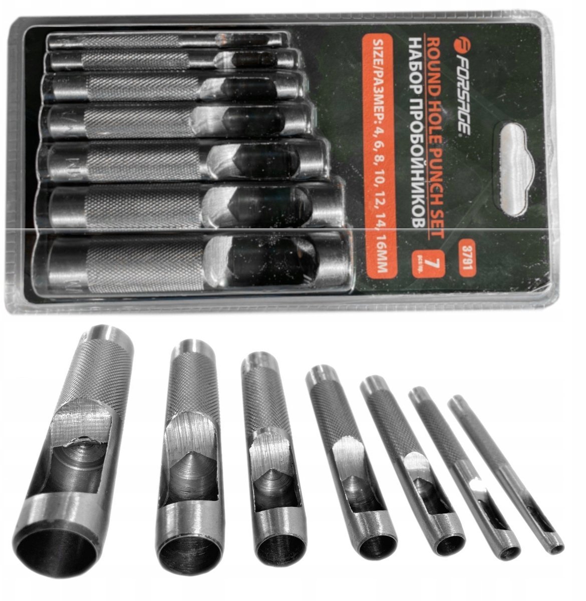 PRZEBIJAK WYCINAK DZIURKACZ OTWORÓW 4-16mm 7el.