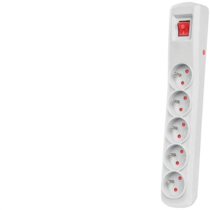 Przedłużacz elektryczny Listwa zasilająca antyprzepięciowa ARCON R5 na 5 gniazd 2P+Z z wyłącznikiem szara 5m