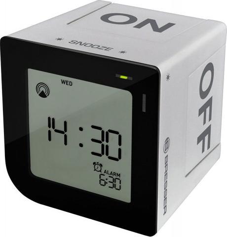 Bresser Budzik stołowy Bresser FlipMe, srebrny