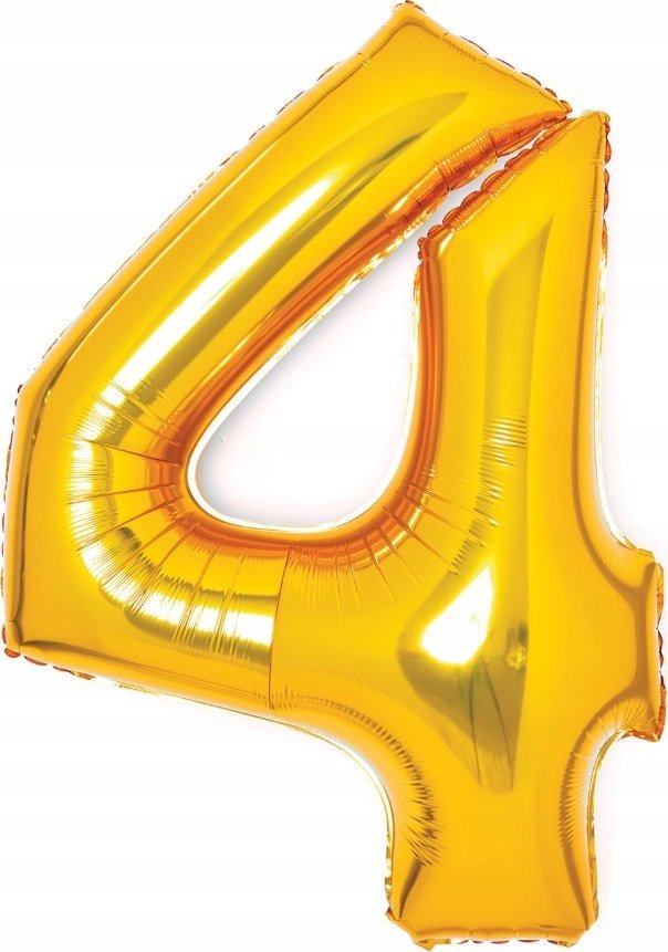 AMSCAN Balon foliowy cyfra 4 złota 51x66cm 9913209